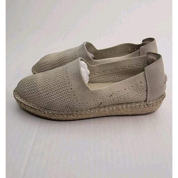Cole Haan Shoes Womens 8.5B Cloudfeel W14239 Beige Stitchlite Slip On Espadrille - Picture 1 of 10